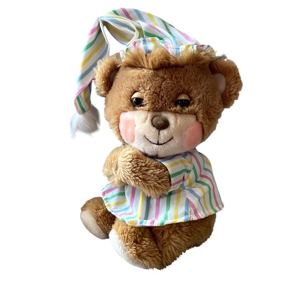 Vintage 80's Fisher Price Sleepytime Teddy Beddy Bear Plush Stuffed Animal - Picture 1 of 8